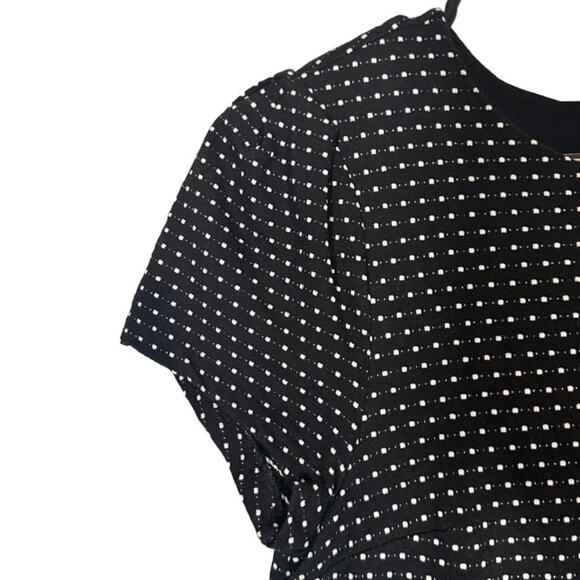 Maeve Back Polka Dot Short Sleeve Lined T-Shirt Dress Women Sz XS - Picture 3 of 9